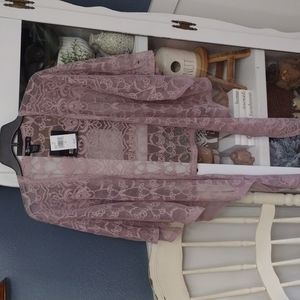Antique Mauve Lace shrug